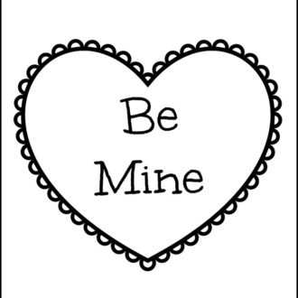 Be Mine Valentine's Day coloring page