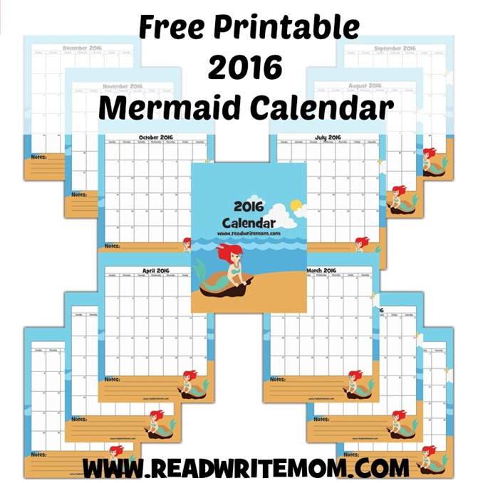 mermaid calendar
