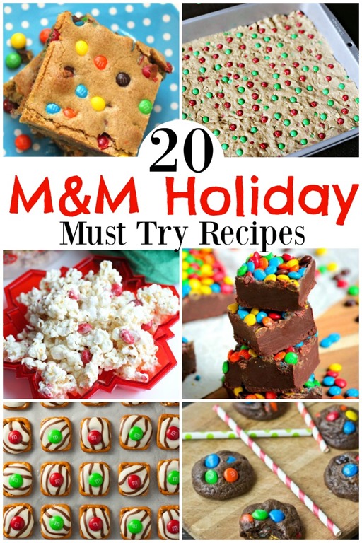 holiday recipes with m&m's