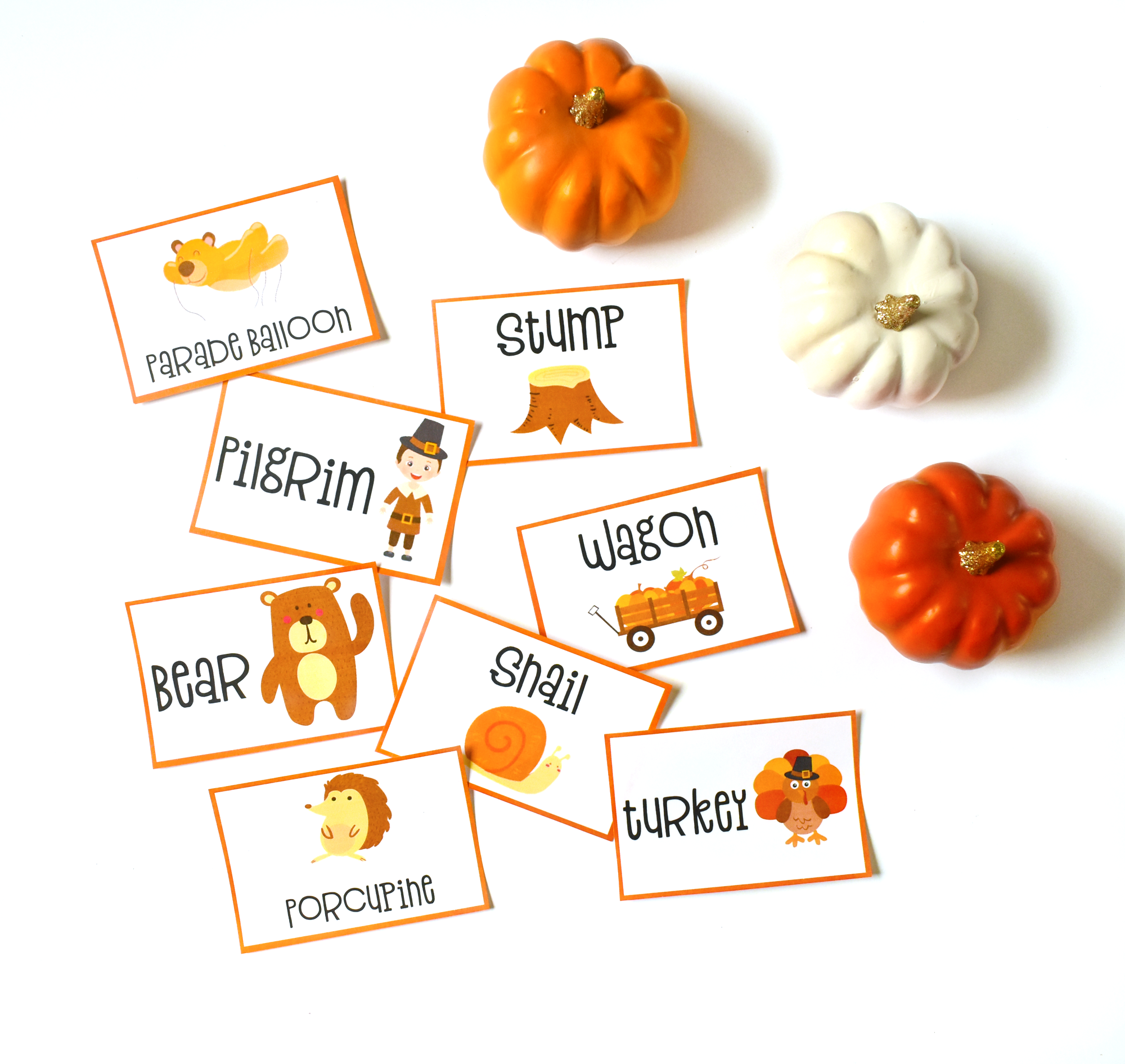 Printable Free Thanksgiving Charades Game For Kids