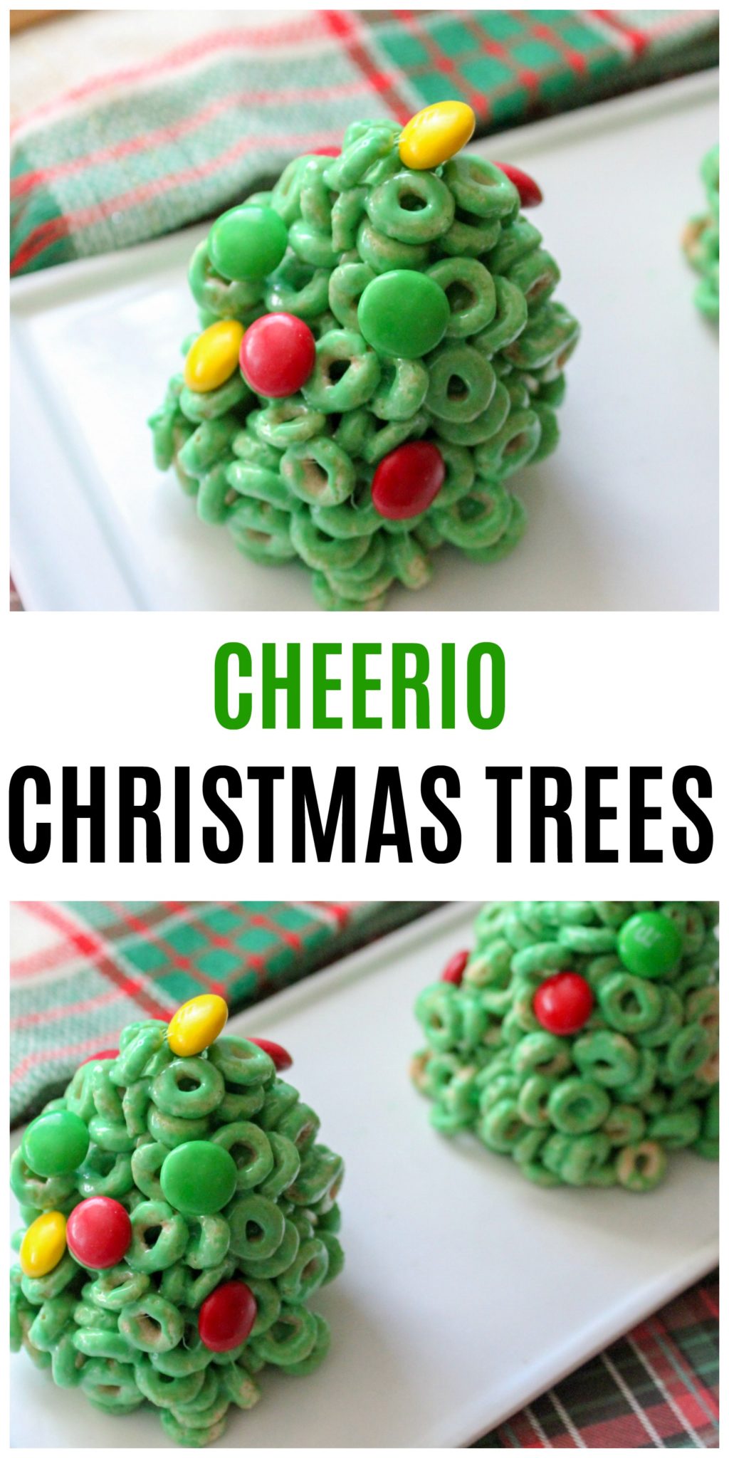 Cheerio Christmas Trees are a fun way to ring in the holidays with delicious snacks.