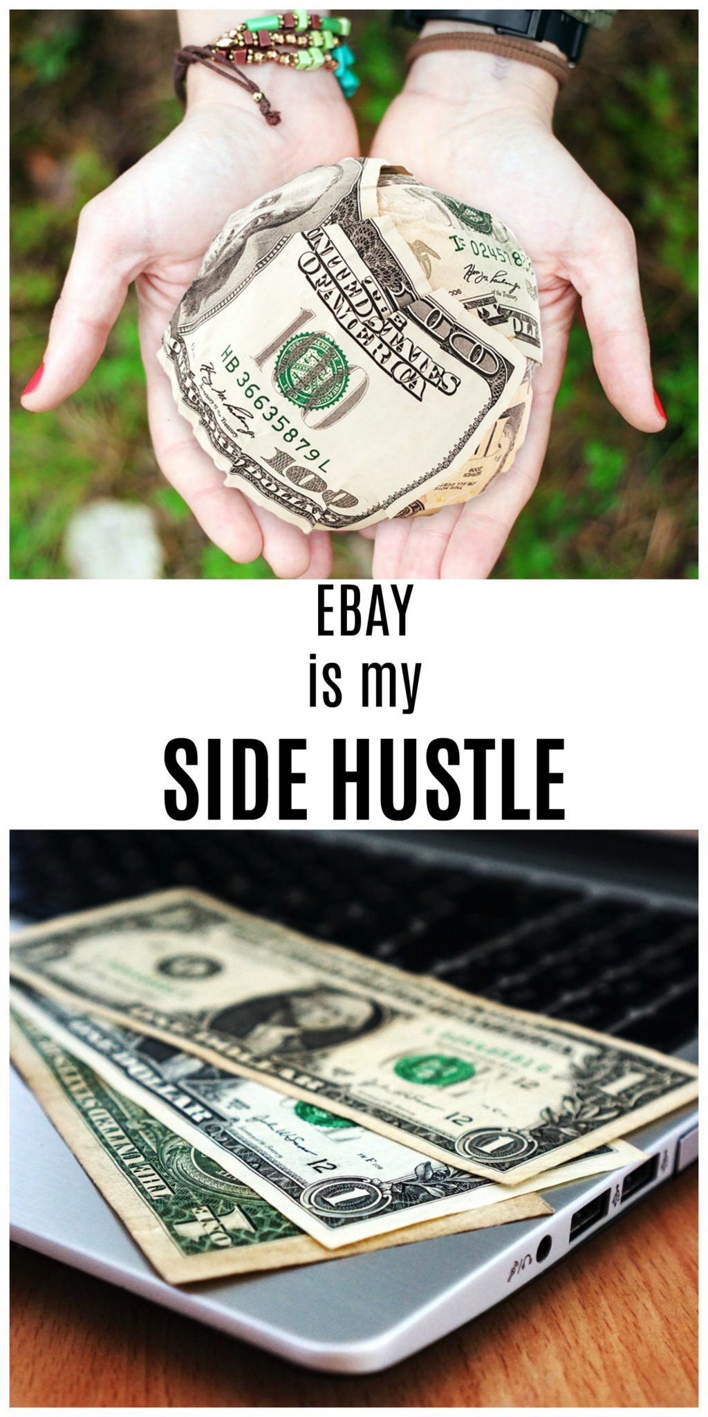 Ebay is my side hustle for earning extra money by selling things I find or no longer want.
