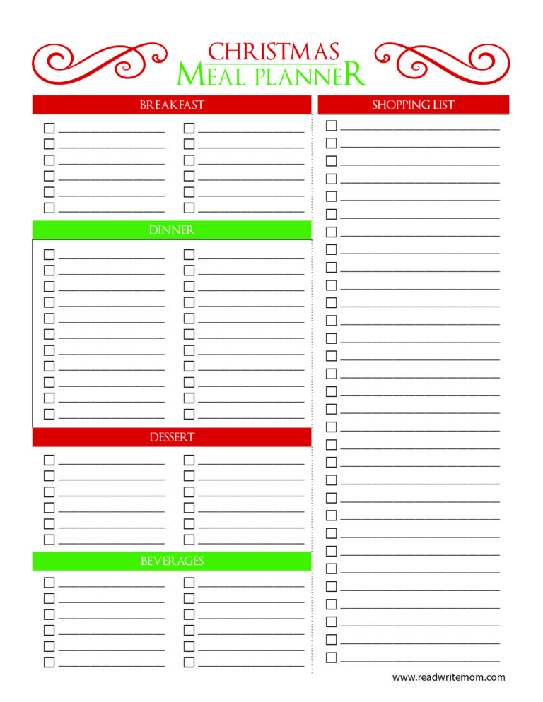 This Christmas Meal Planner Will Save Your Sanity