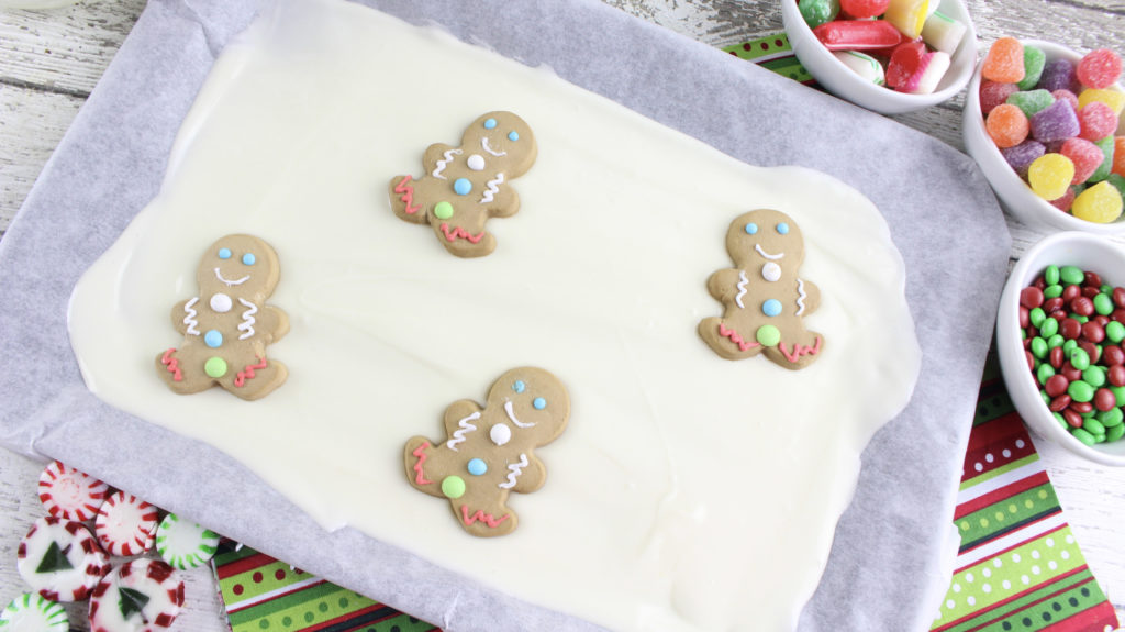 Gingerbread house Christmas Bark recipe makes a fun Christmas activity and a tasty Christmas snack!