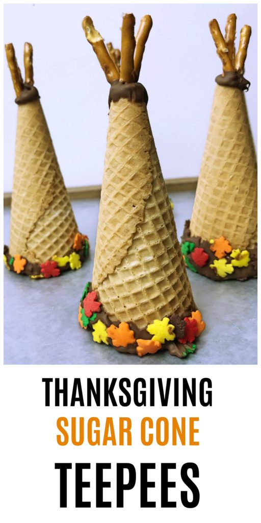 thanksgiving sugar cone teepees