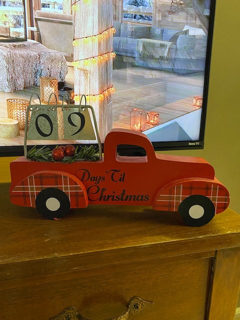 red truck christmas countdown