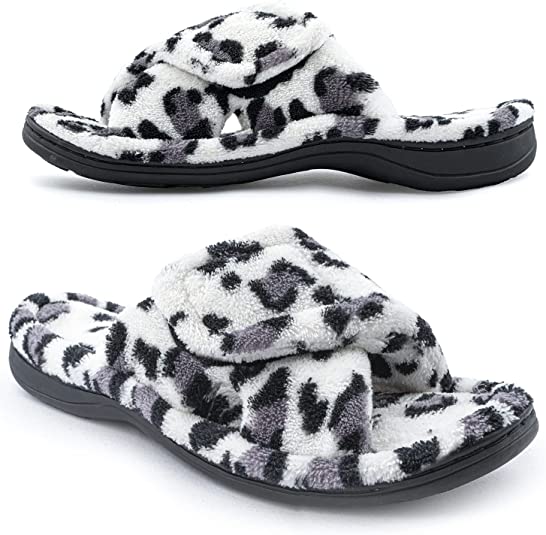 fuzzy animal print slippers