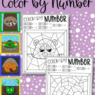 Hibernation Color By Number Coloring Pages