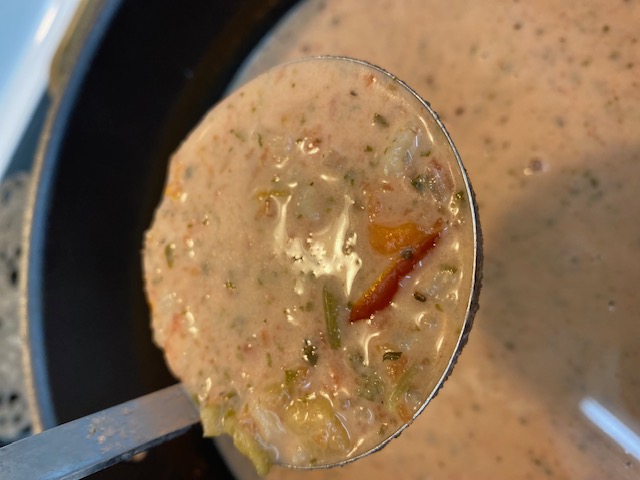 soup mix in a pot