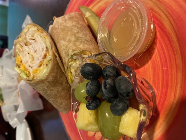 wrap and fruit combo