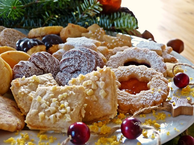 christmas cookies on a plate