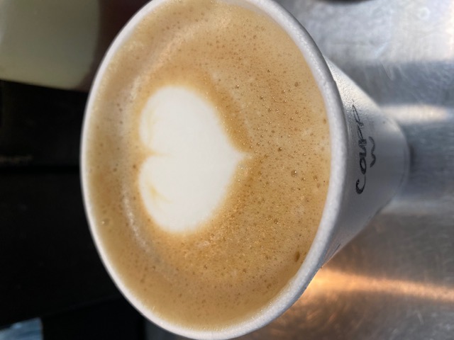 coffee foam heart