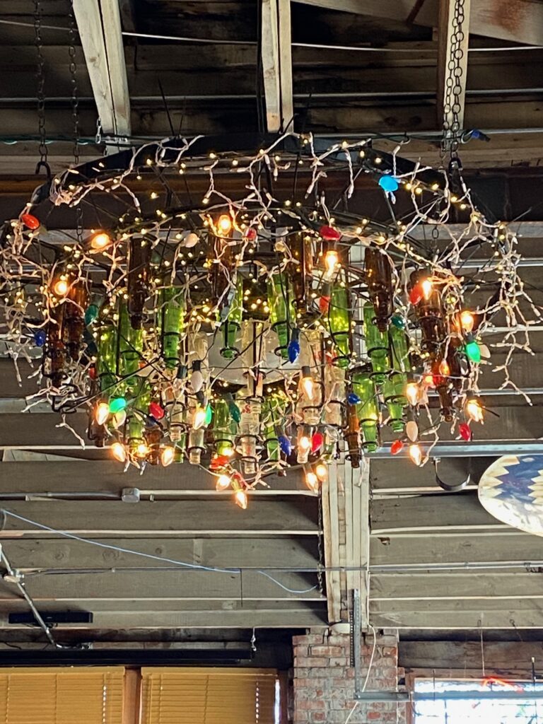 bottle chandelier