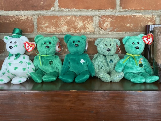 St. Patrick's Day Beanie Babies