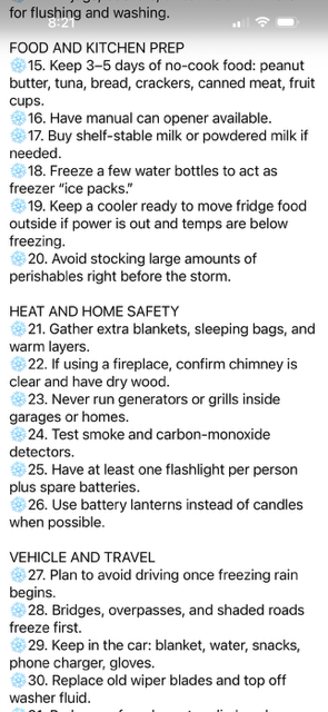 winter storm ready checklist