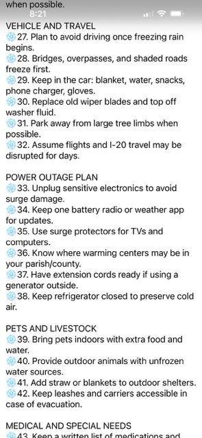 winter storm ready checklist