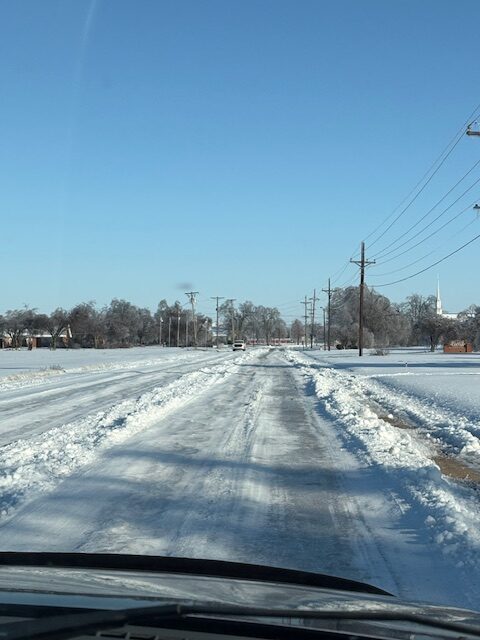 ice on roads